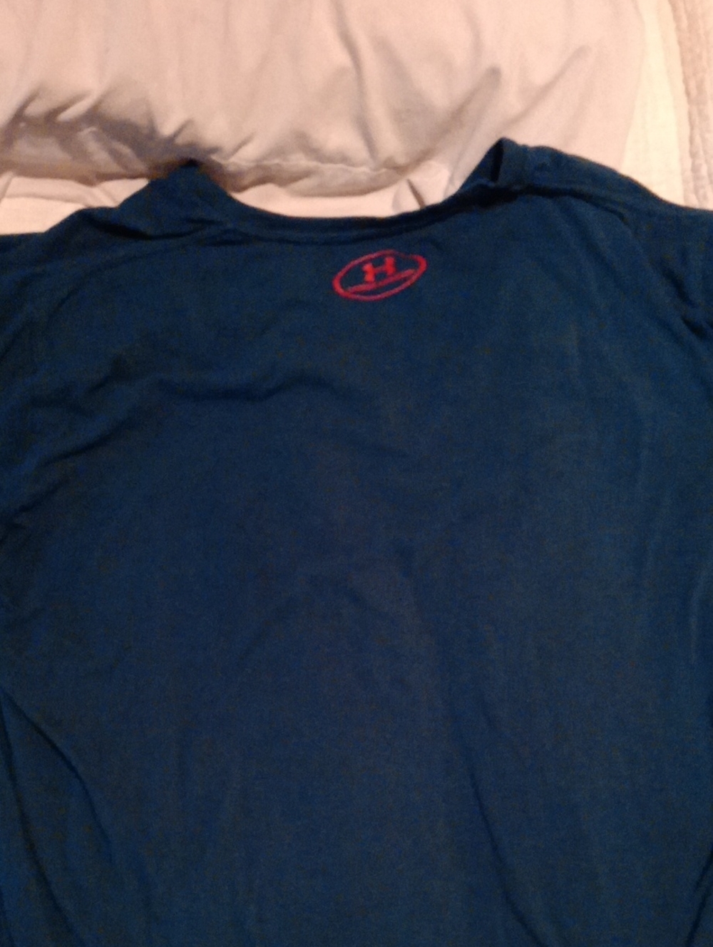 Under Armour Teal Short-Sleeve Performance Tee with Red Logo